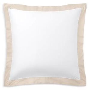 Set Of 2 Ralph Lauren White Coastal Sand Organic Sateen Euro Sham 26 X 26 Pair